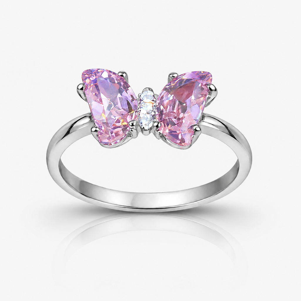Pink Butterfly Ring