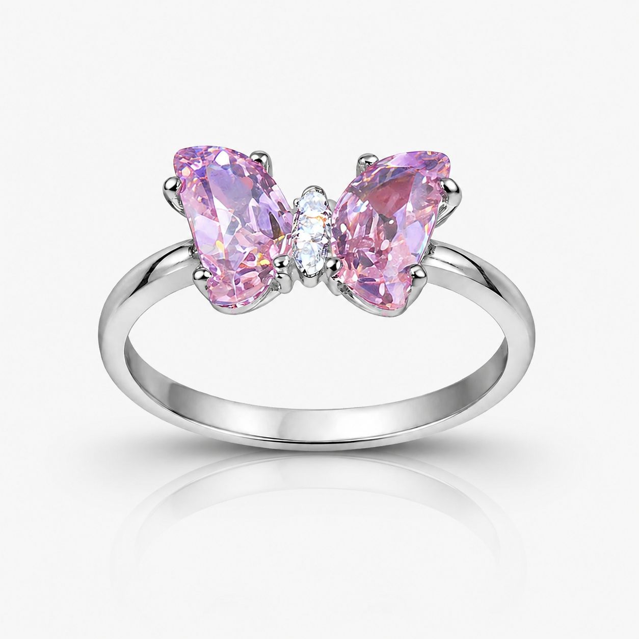 Pink Butterfly Ring
