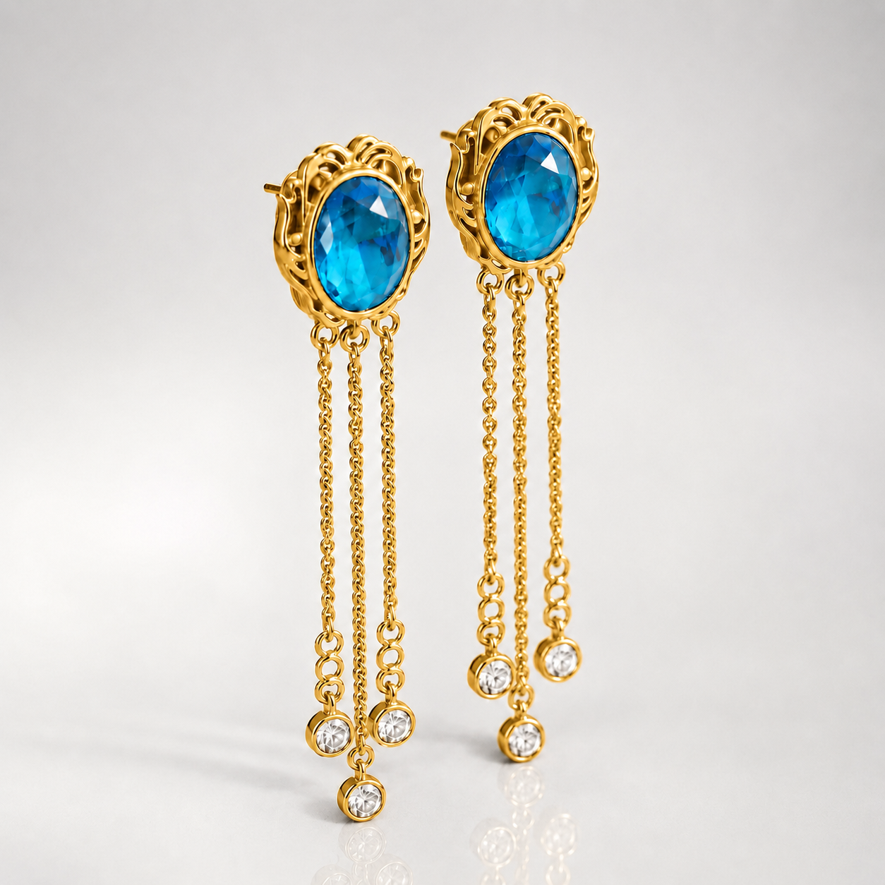 Waves Around The Blue Earring