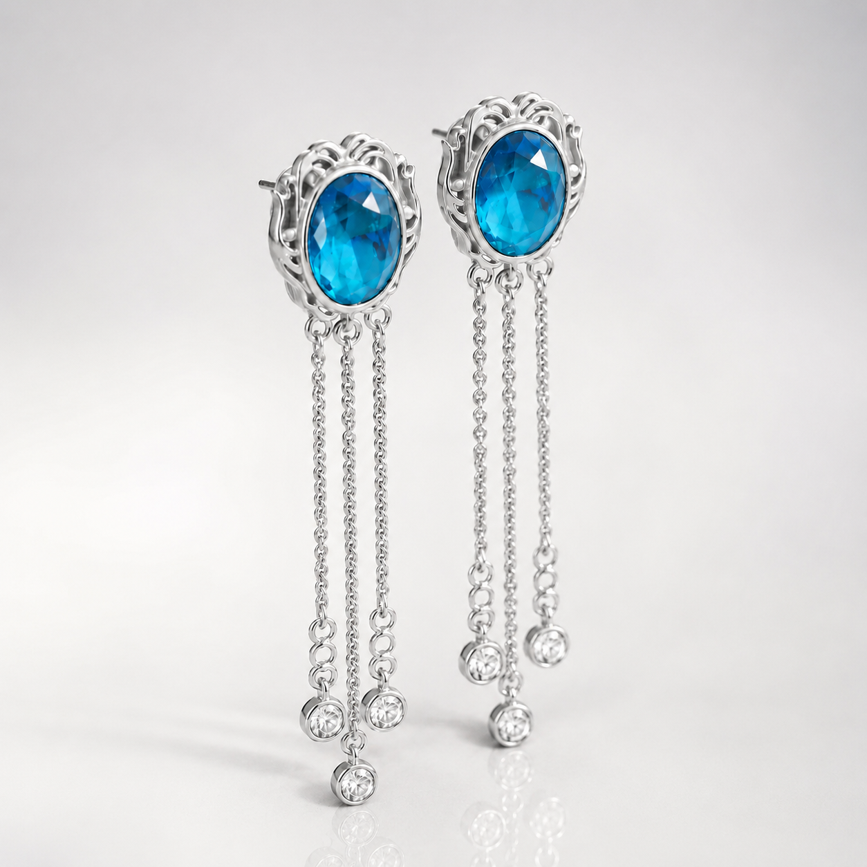 Waves Around The Blue Earring