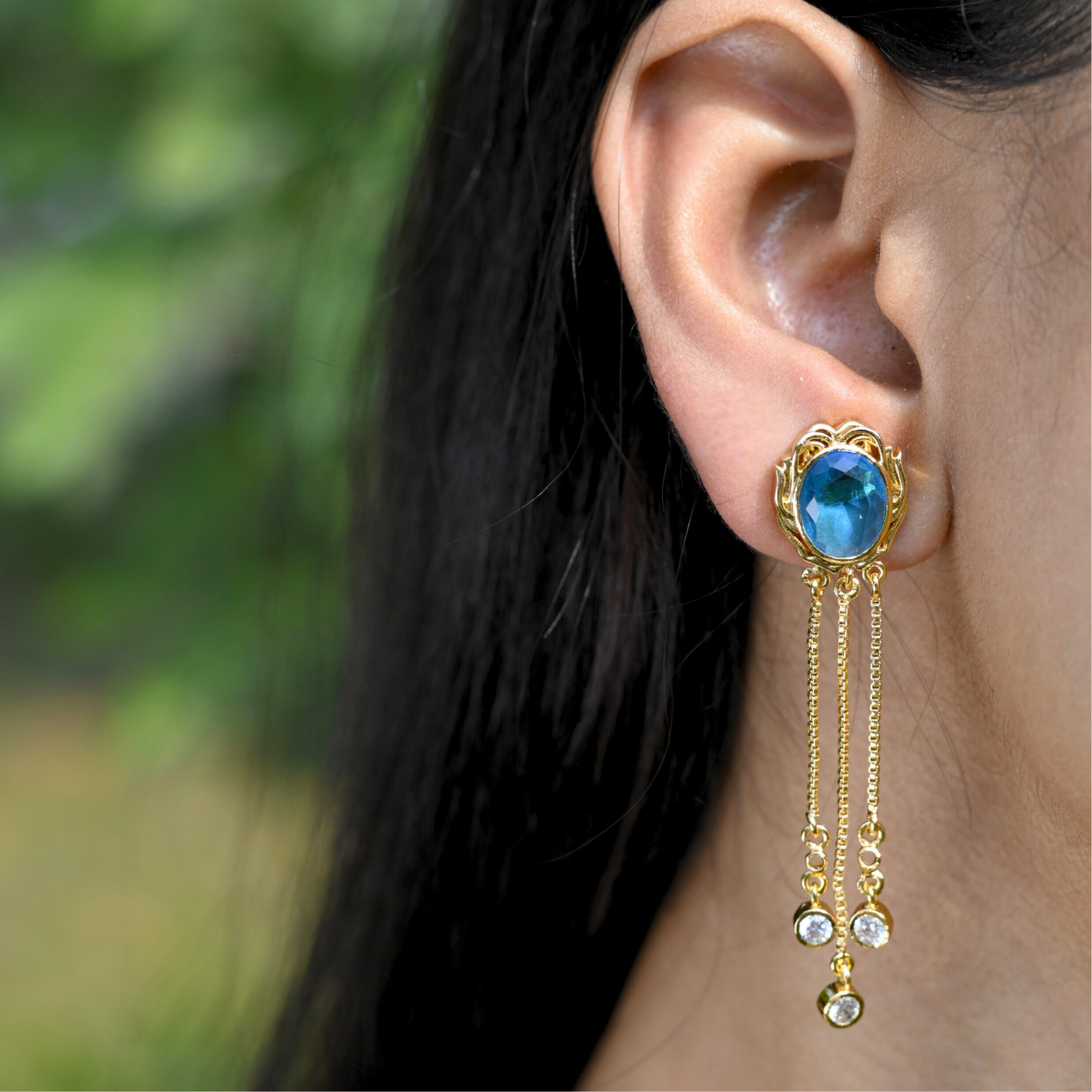 Waves Around The Blue Earring