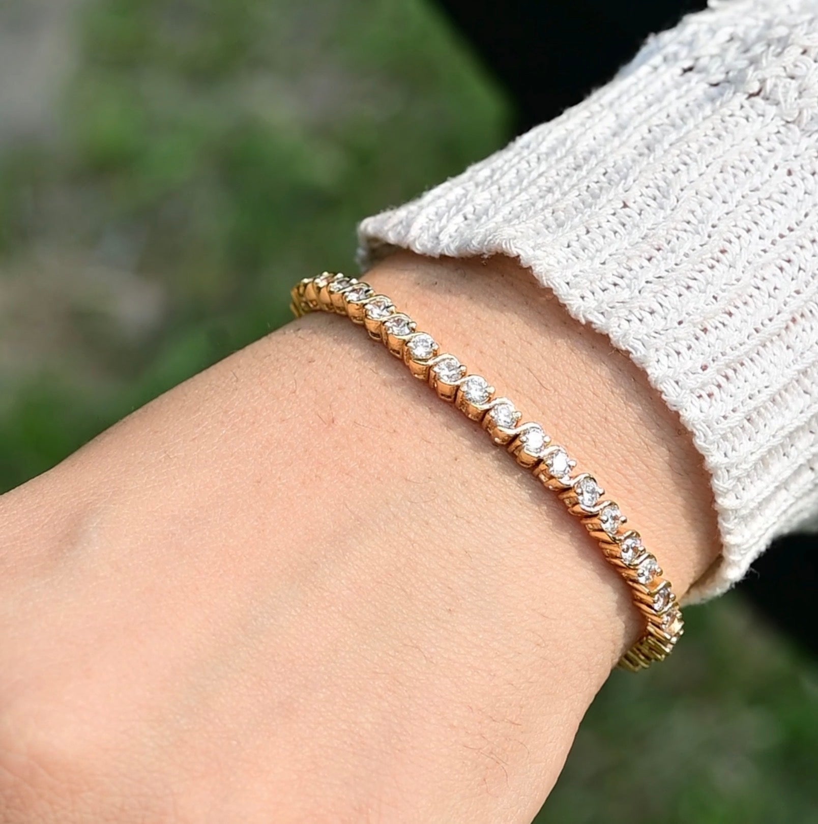 Wave Tennis Bracelet