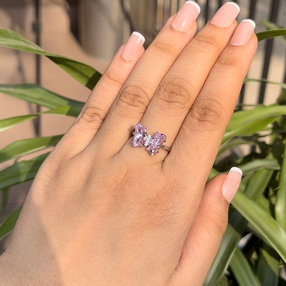 Pink Butterfly Ring