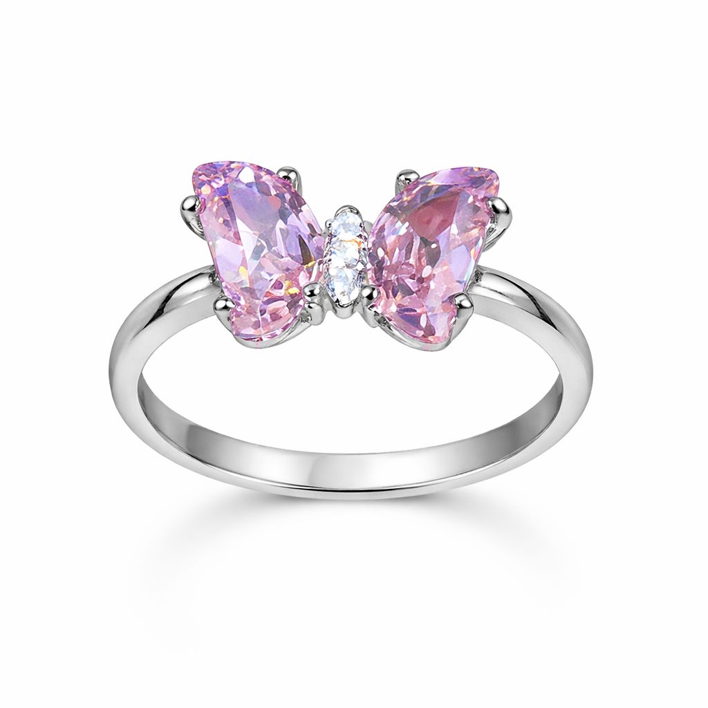 Pink Butterfly Ring