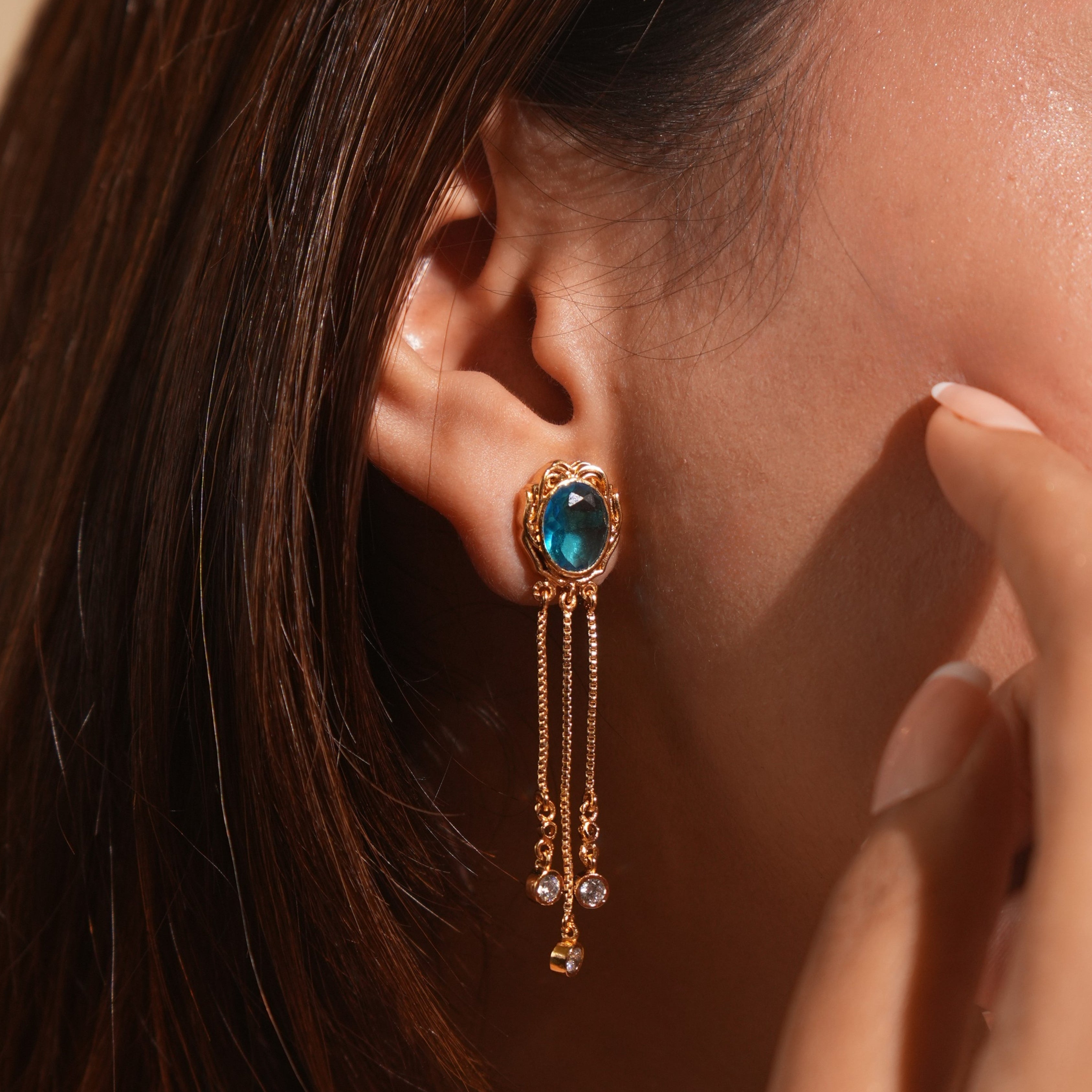 Waves Around The Blue Earring