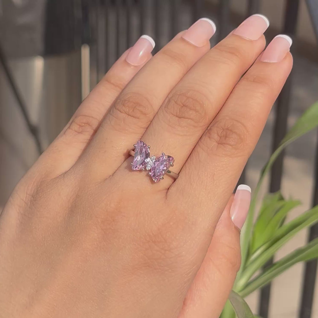 Pink Butterfly Ring