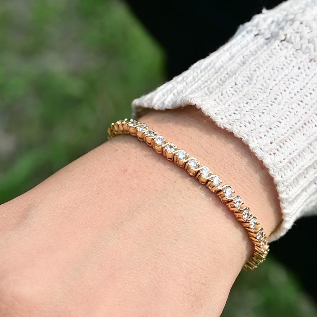 Wave Tennis Bracelet